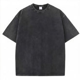 Unisex Washed Oversized T-Shirt – Vintage Cotton Loose Fit Casual Tee unisex-tshirt AllTrendMart Black S