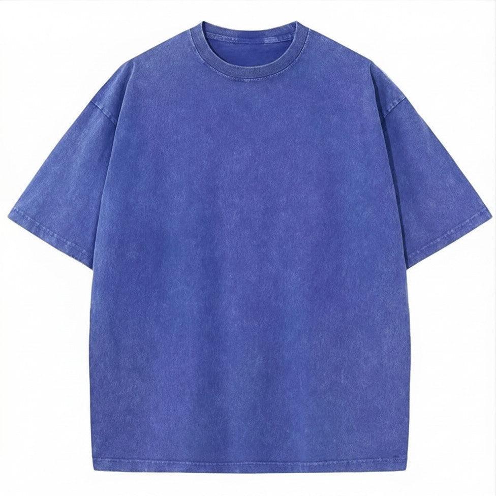 Unisex Washed Oversized T-Shirt – Vintage Cotton Loose Fit Casual Tee unisex-tshirt AllTrendMart Blue S