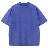 Unisex Washed Oversized T-Shirt – Vintage Cotton Loose Fit Casual Tee unisex-tshirt AllTrendMart Blue S