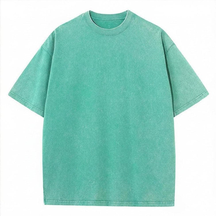 Unisex Washed Oversized T-Shirt – Vintage Cotton Loose Fit Casual Tee unisex-tshirt AllTrendMart Green S