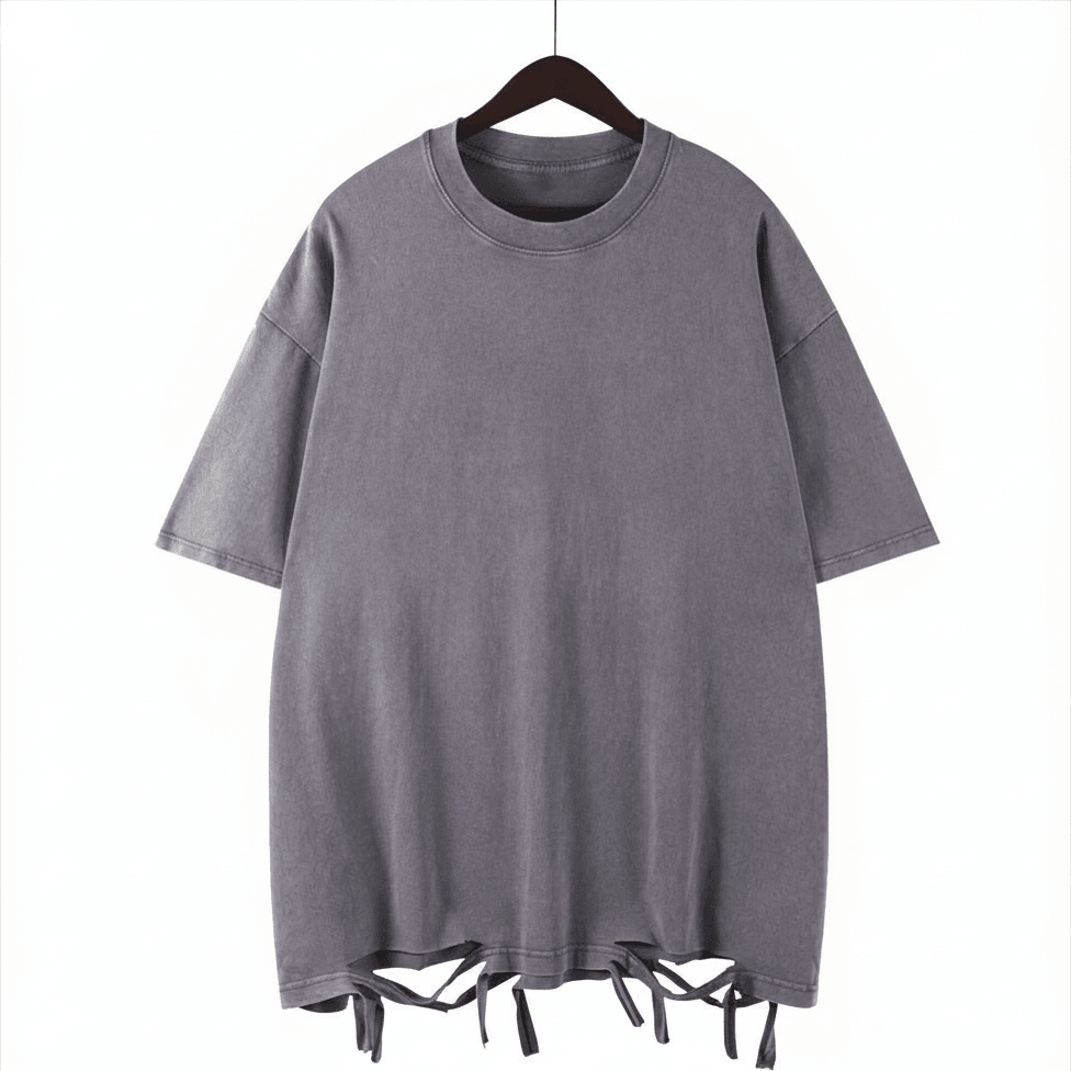 Unisex Washed Oversized T-Shirt – Vintage Cotton Loose Fit Casual Tee unisex-tshirt AllTrendMart Holes Gray S