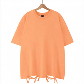 Unisex Washed Oversized T-Shirt – Vintage Cotton Loose Fit Casual Tee unisex-tshirt AllTrendMart Holes Orange S