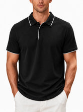 Men’s Business Casual Polo T-Shirt – Short Sleeve Solid Color Top men-tshirt AllTrendMart