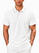 Men’s Business Casual Polo T-Shirt – Short Sleeve Solid Color Top men-tshirt AllTrendMart