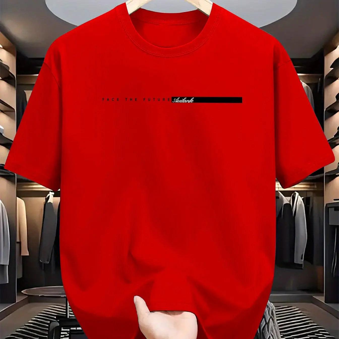 Unisex 100% Cotton T-Shirt – Loose Fit Casual Short Sleeve Graphic Tee unisex-tshirt AllTrendMart Red XS