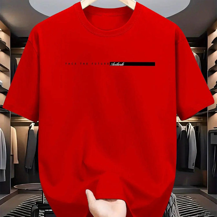 Unisex 100% Cotton T-Shirt – Loose Fit Casual Short Sleeve Graphic Tee unisex-tshirt AllTrendMart Red XS