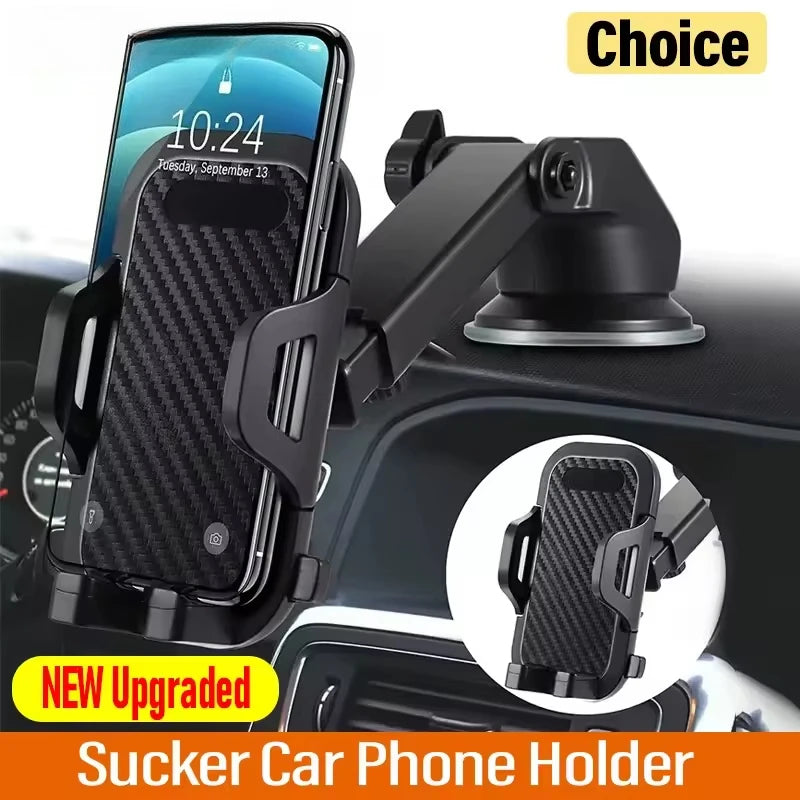 360° Rotatable Car Phone Holder with Suction & Vent Mount