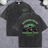 Vintage Monster Truck T-Shirt – Men’s Washed Cotton Graphic Tee unisex-tshirt AllTrendMart Black XS