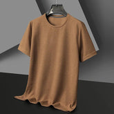 Men’s Waffle Knit T-Shirt – Short Sleeve Breathable Casual Summer Top men-tshirt AllTrendMart Yellow S
