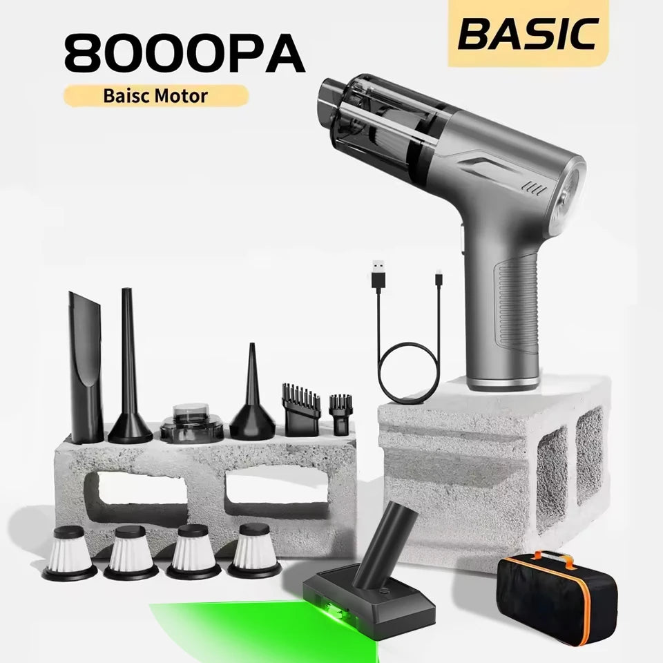 Powerful Mini Car Vacuum – Cordless & Portable