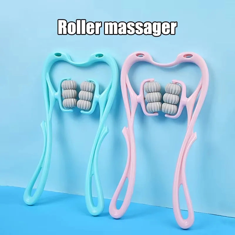 Multifunctional Six-Wheel Manual Neck Massager Roller