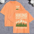 Unisex Vintage Washed T-Shirt – Hiking Mountain Graphic Cotton Loose Fit Tee unisex-tshirt AllTrendMart Orange XS