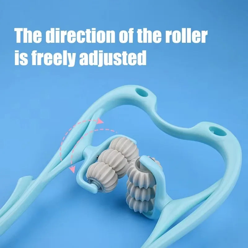 Multifunctional Six-Wheel Manual Neck Massager Roller