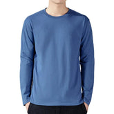 Men’s Cotton Long Sleeve T-Shirt – Casual Basic Crew Neck Tee men-tshirt AllTrendMart