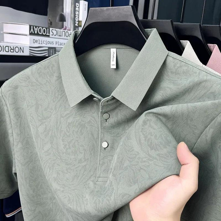 Men’s Casual Polo T-Shirt – Short Sleeve Solid Color Top men-tshirt AllTrendMart