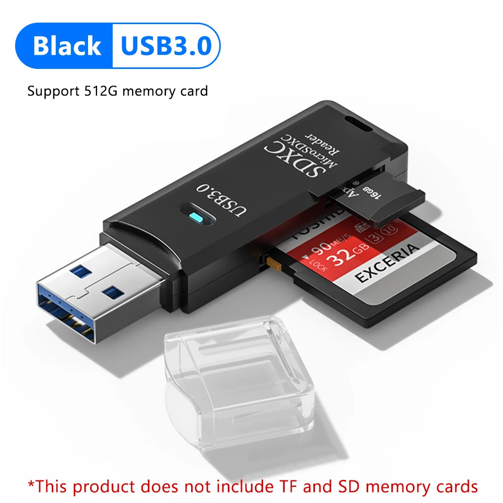 2-in-1 USB 3.0 SD & TF Card Reader Adapter