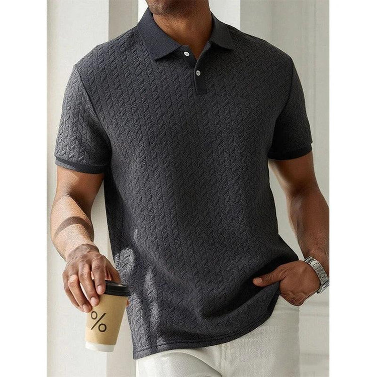 Men’s Breathable Polo T-Shirt – Casual Short Sleeve Summer Shirt men-tshirt AllTrendMart Dark Grey S