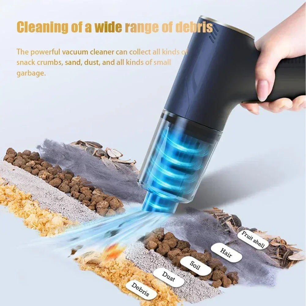 Powerful Mini Car Vacuum – Cordless & Portable