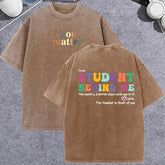Unisex Vintage Washed T-Shirt – “You Matter” Graphic Cotton Loose Fit Tee unisex-tshirt AllTrendMart Brown XS