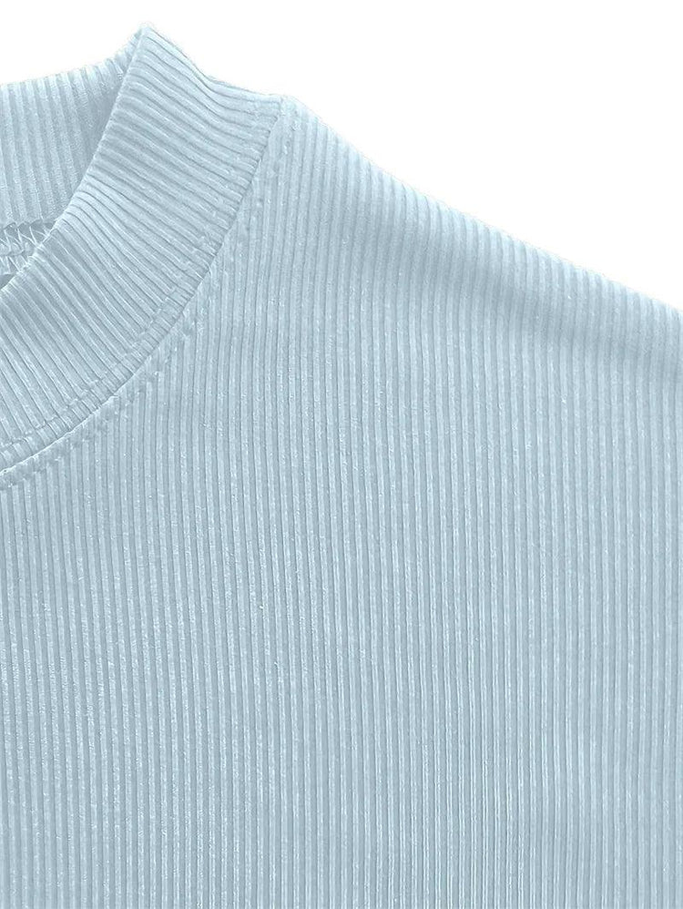 Men’s Striped Short Sleeve T-Shirt – High Collar Casual Fitness Top men-tshirt AllTrendMart