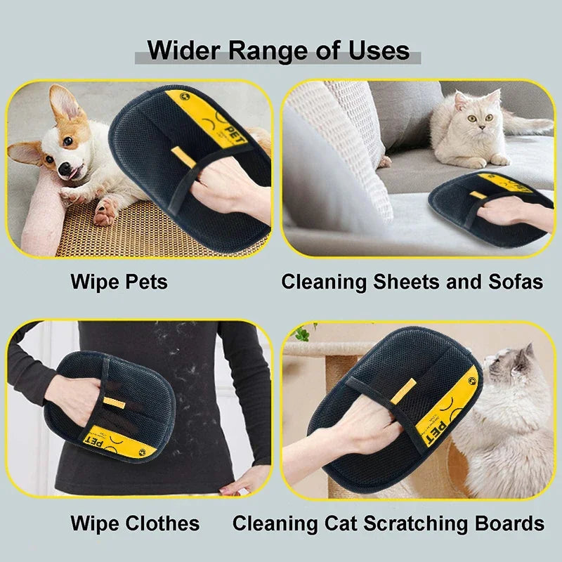 Pet Hair Remover Glove – Reusable Electrostatic Grooming & Lint Brush