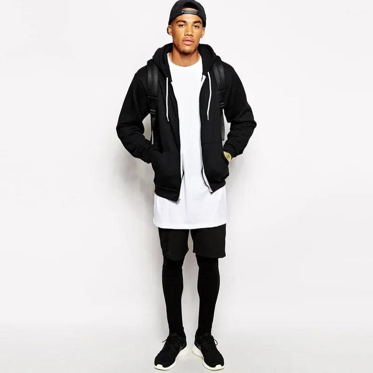 Men’s Longline Cotton T-Shirt – Hip Hop Extra Long Casual Tee men-tshirt AllTrendMart