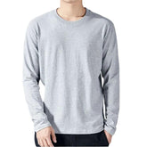 Men’s Cotton Long Sleeve T-Shirt – Casual Basic Crew Neck Tee men-tshirt AllTrendMart