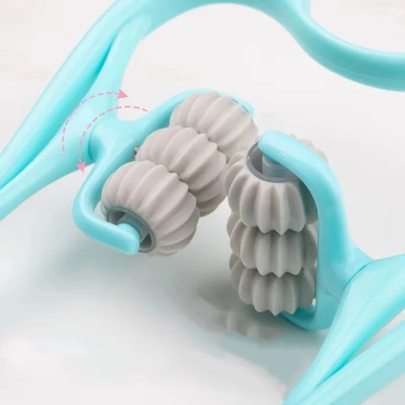 Multifunctional Six-Wheel Manual Neck Massager Roller