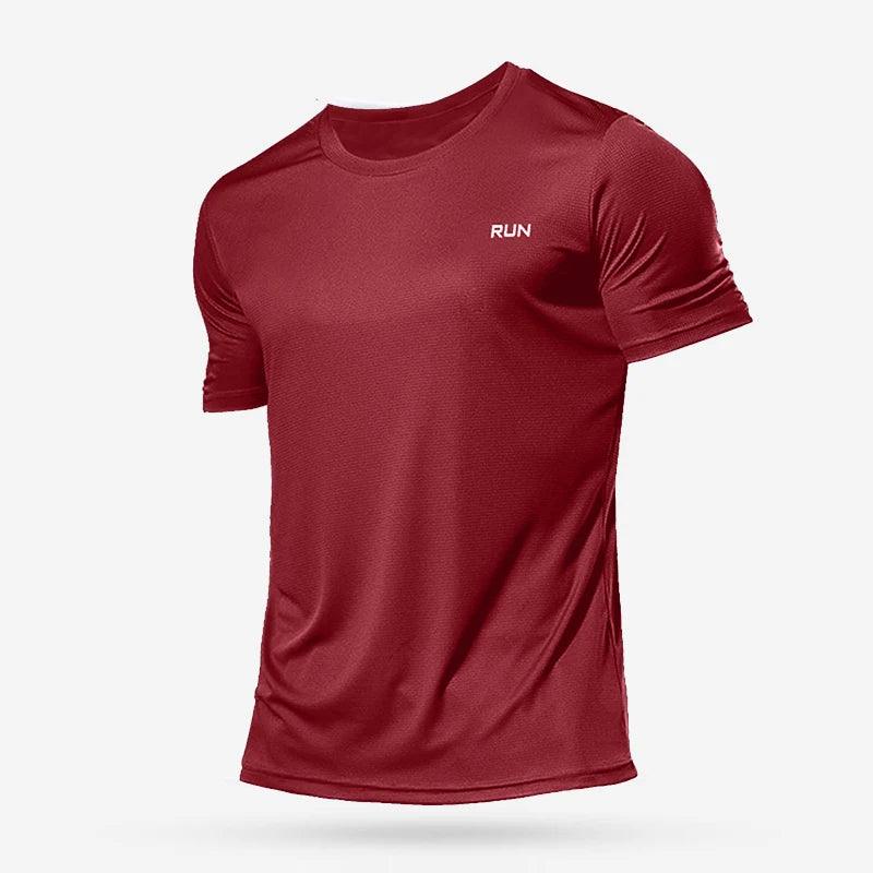 Men’s Quick Dry Sports T-Shirt – Lightweight Compression Gym & Running Shirt men-tshirt AllTrendMart Red L