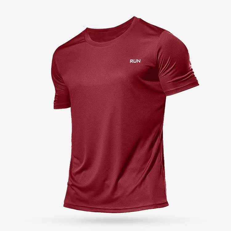 Men’s Quick Dry Sports T-Shirt – Lightweight Compression Gym & Running Shirt men-tshirt AllTrendMart Red L