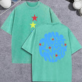 Unisex Vintage Washed T-Shirt – “Rich Off Myself” Graphic Cotton Loose Fit Tee unisex-tshirt AllTrendMart Green XS