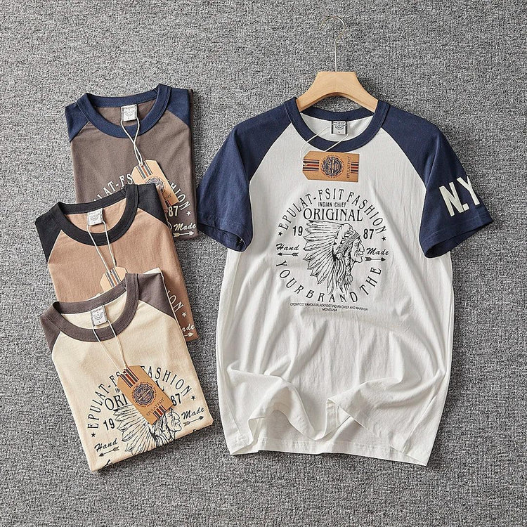 Men’s Washed Vintage Graphic T-Shirt – Retro Cotton Casual Tee men-tshirt AllTrendMart