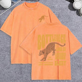 Unisex Vintage Washed T-Shirt – Cotton Loose Fit Casual Graphic Tee unisex-tshirt AllTrendMart Orange XS