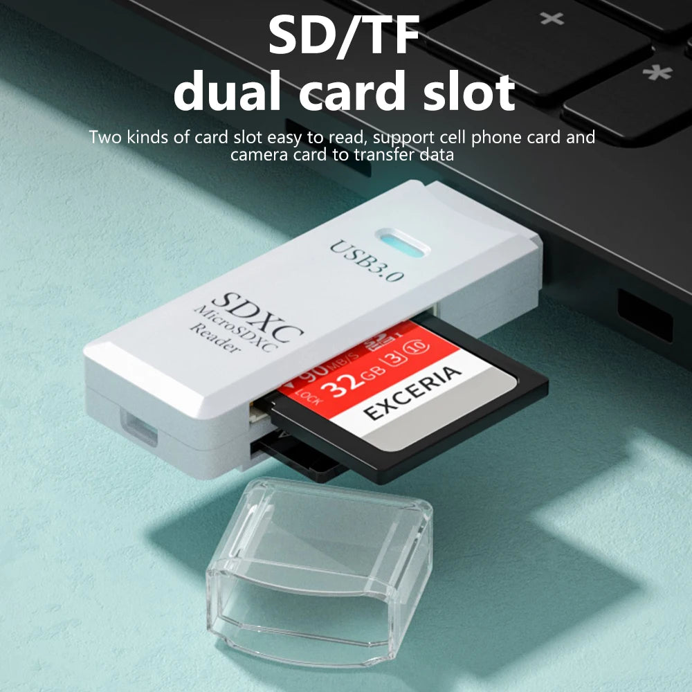 2-in-1 USB 3.0 SD & TF Card Reader Adapter