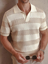 Men’s Knit Polo T-Shirt – Contrast Color Short Sleeve Casual Top men-tshirt AllTrendMart