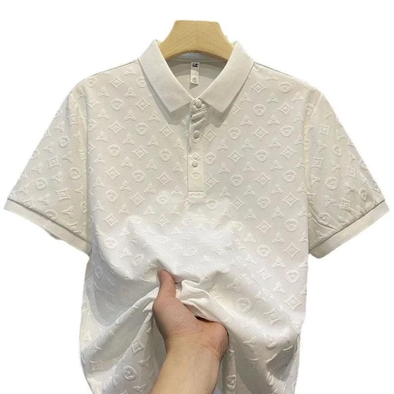 Men’s Breathable Slim Fit Polo Shirt – Short Sleeve Casual Summer Top men-tshirt AllTrendMart White M