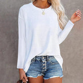 Women’s Cotton Long Sleeve T-Shirt – Casual Loose Fit Basic Tee women-tshirt AllTrendMart
