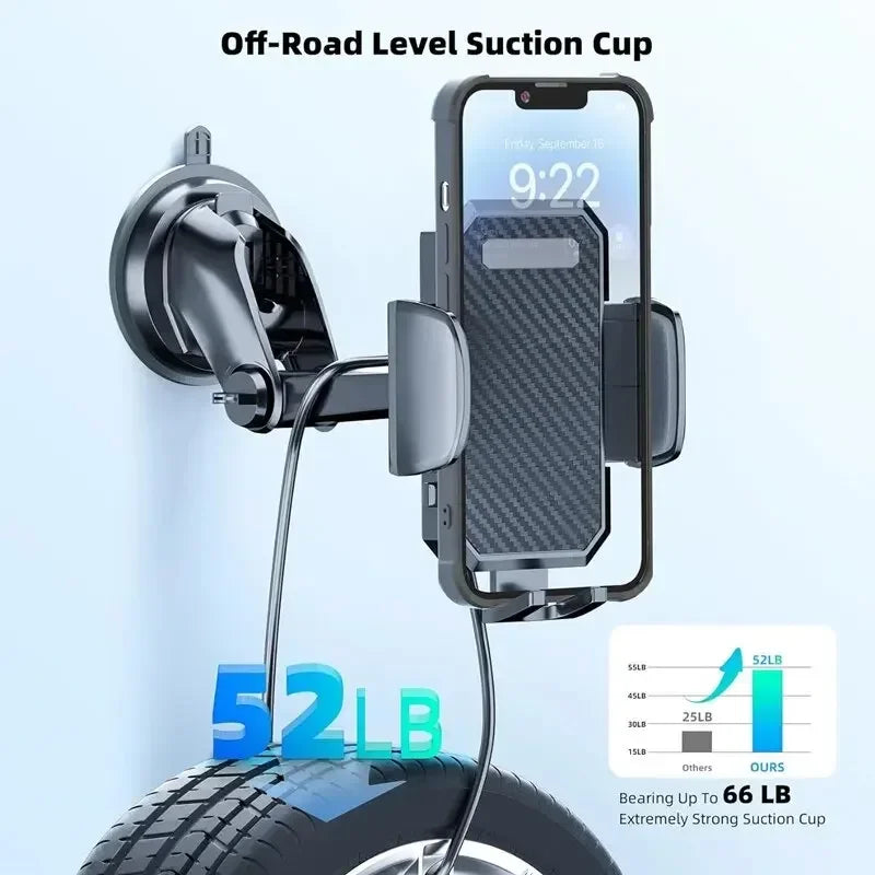 360° Rotatable Car Phone Holder with Suction & Vent Mount