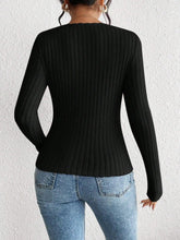 Women’s Knit Long Sleeve T-Shirt – Soft Casual Top with Decorative Collar women-tshirt AllTrendMart
