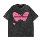 Women’s Washed Oversized Graphic T-Shirt – Vintage Cotton Y2K Tee women-tshirt AllTrendMart JJ0698 Black S
