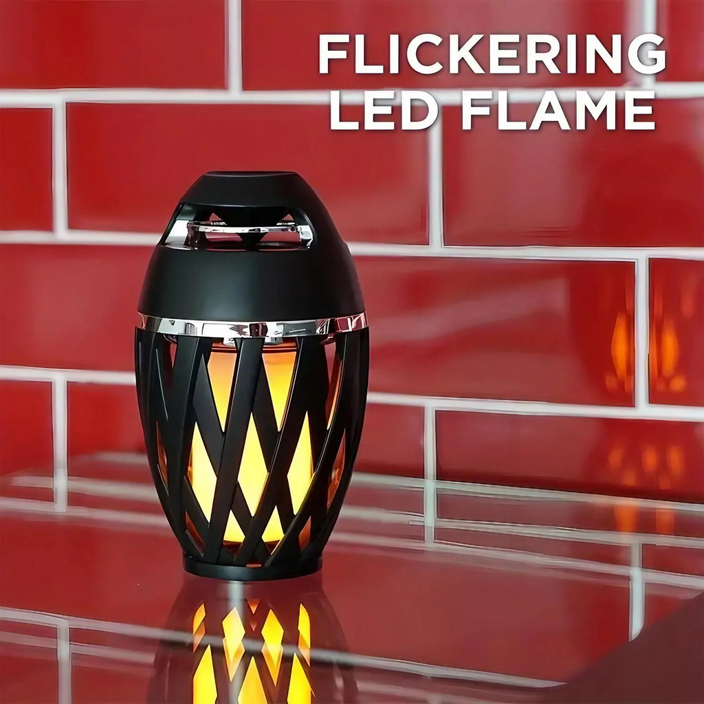 Waterproof Portable Bluetooth Flame Speaker with LED Torch & Bass Sound