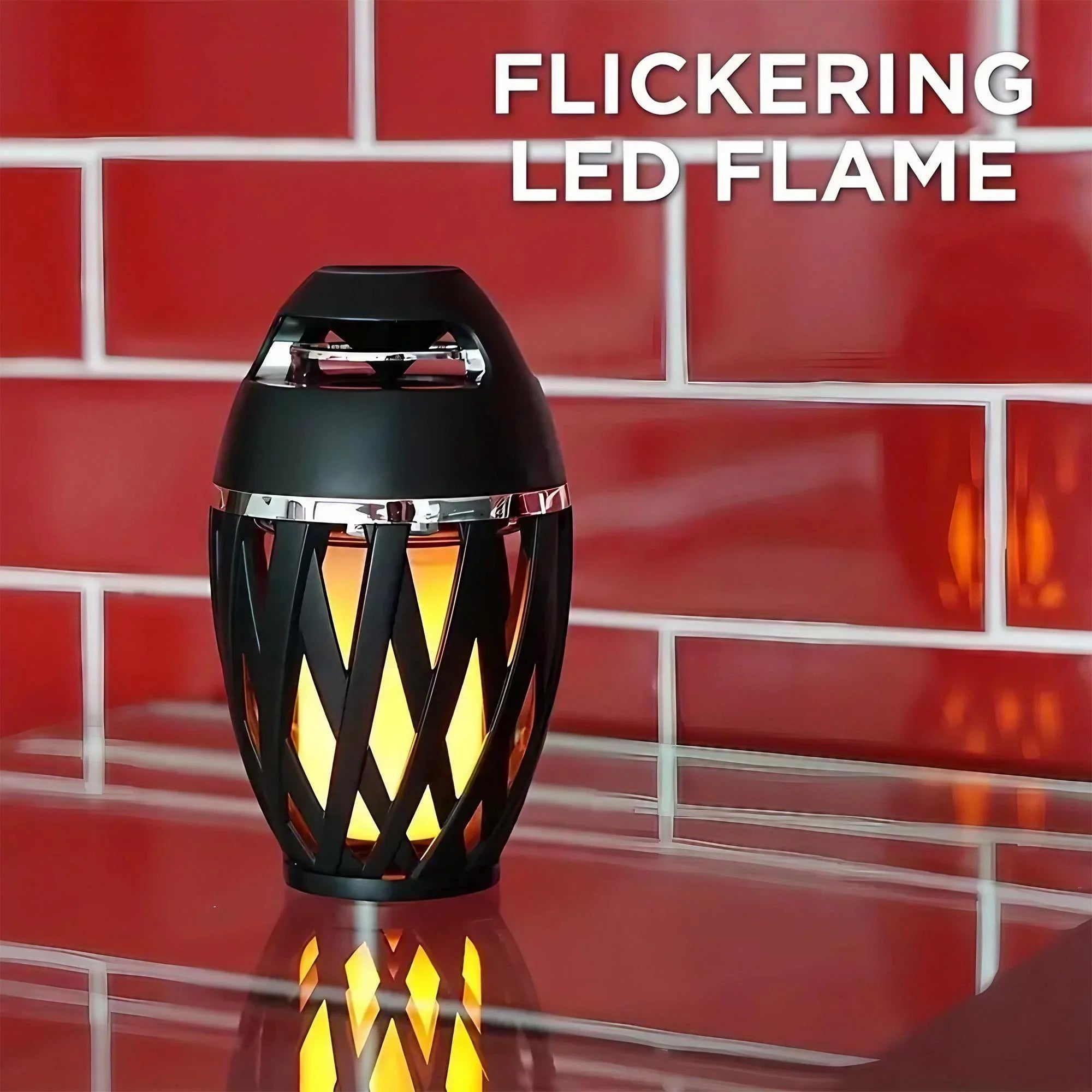 Waterproof Portable Bluetooth Flame Speaker with LED Torch & Bass Sound