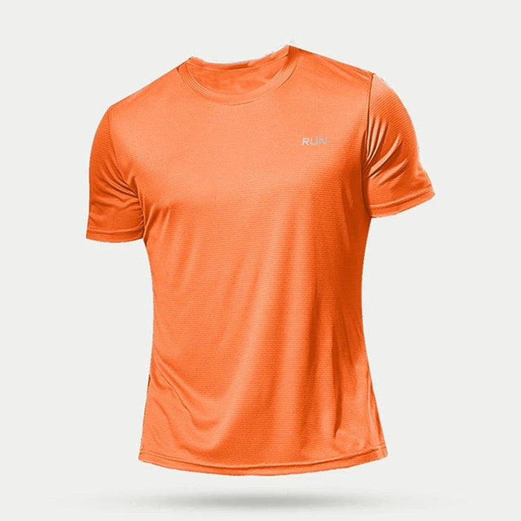 Men’s Quick Dry Sports T-Shirt – Lightweight Compression Gym & Running Shirt men-tshirt AllTrendMart Orange L
