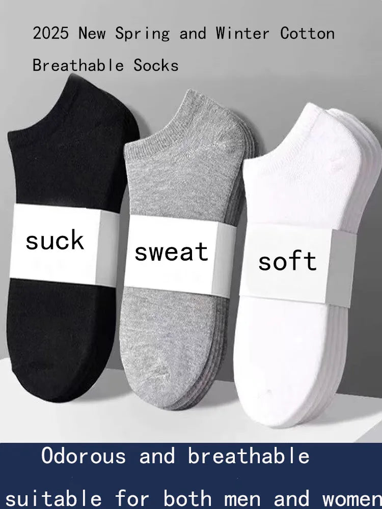 10 Pairs Antibacterial & Breathable Boat Socks for All Seasons