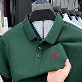 Men’s 100% Cotton Polo Shirt – Short Sleeve Classic Casual Summer Top men-tshirt AllTrendMart Dark green M