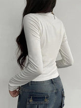 Women’s Square Neck Crop Top – Y2K Fairycore Long Sleeve Slim Fit Tee women-tshirt AllTrendMart