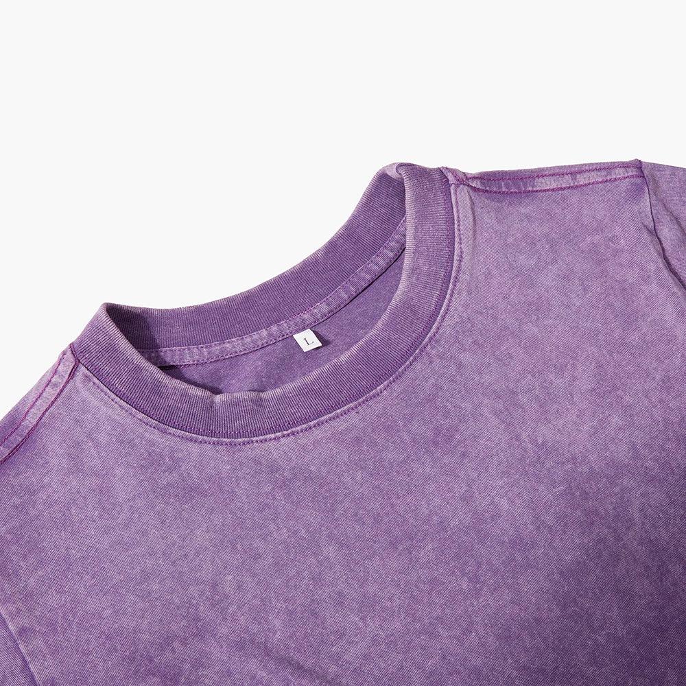 Women’s Washed Crop T-Shirt – Vintage Cotton Streetwear Slim Fit Tee women-tshirt AllTrendMart