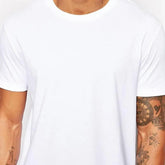 Men’s Longline Cotton T-Shirt – Hip Hop Extra Long Casual Tee men-tshirt AllTrendMart
