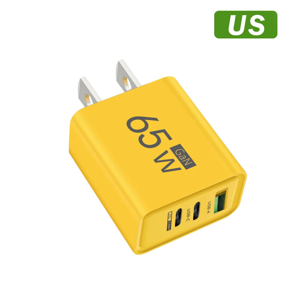 65W USB-C PD Fast Charger for iPhone & Android