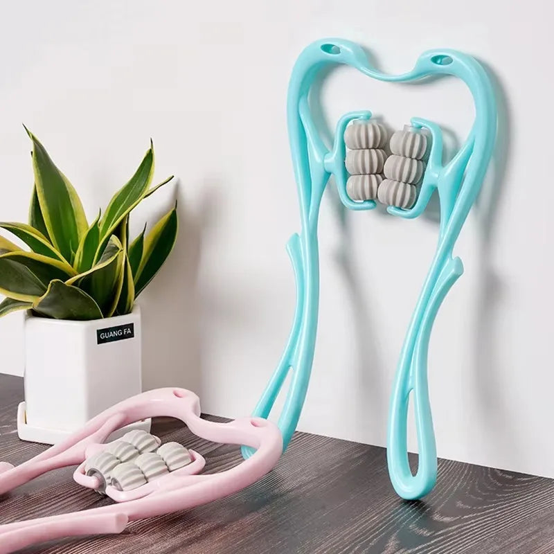 Multifunctional Six-Wheel Manual Neck Massager Roller